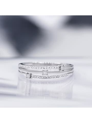 CARATELLI Weißgold-Ring "Princesa" mit Diamanten
