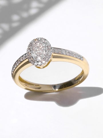 CARATELLI Gold-Ring "Alessandra" mit Diamanten