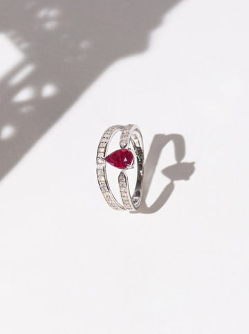 CARATELLI Witgouden ring "Eugénie" met diamanten
