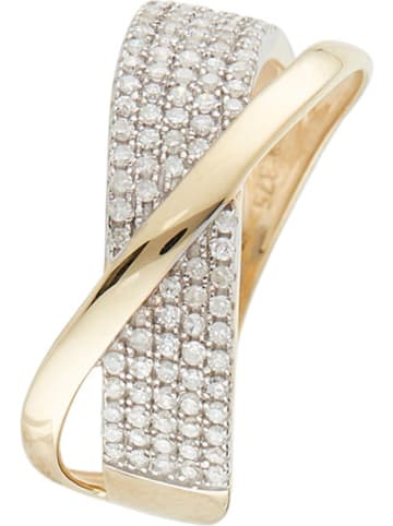 CARATELLI Gouden ring "Shan" met diamanten