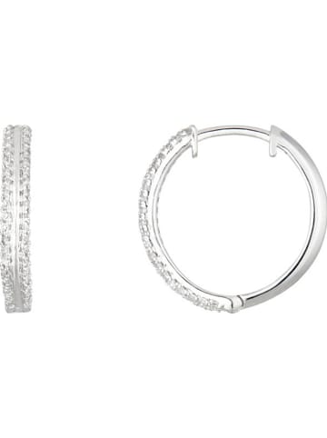 CARATELLI Witgouden creolen "Créoles Adèle" met diamanten