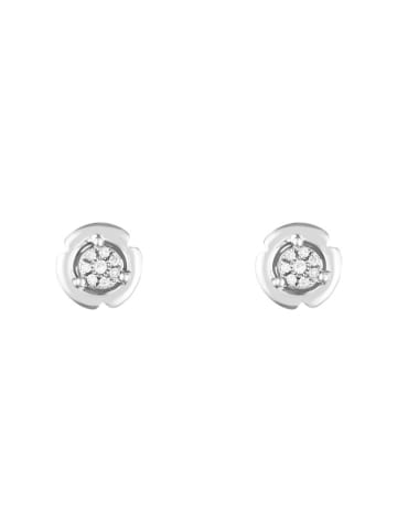CARATELLI Weißgold-Ohrstecker "Round & Round" mit Diamanten