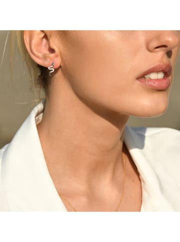 CARATELLI Witgouden oorstekers "Saly" met diamanten