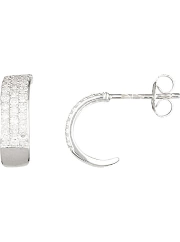 CARATELLI Witgouden oorstekers "Masina" met diamanten