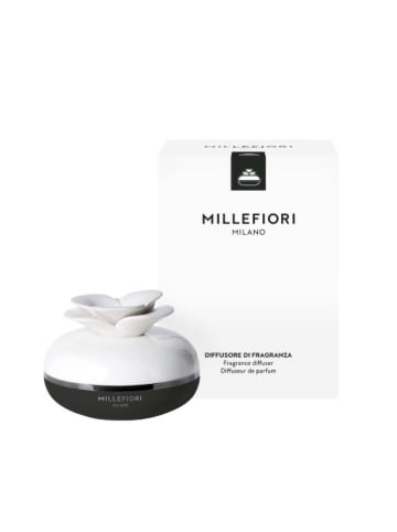 Millefiori Milano Dyfuzor zapachowy "Flower" w kolorze czarnym - wys. 7 x Ø 10 cm