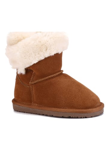 Gooce Leren winterboots "Britany" lichtbruin