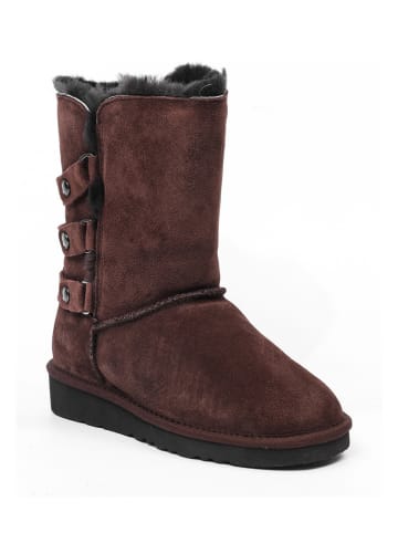 Gooce Leren winterlaarzen "Binger" donkerbruin