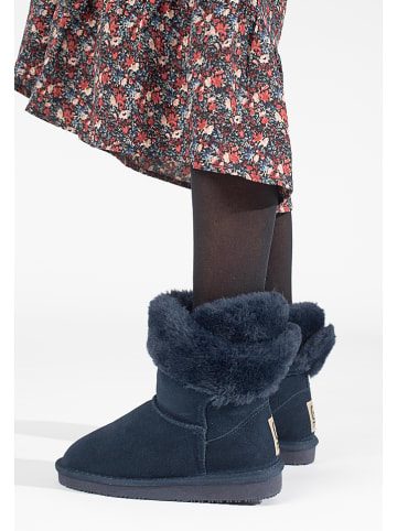Gooce Leren winterboots "Florine" donkerblauw
