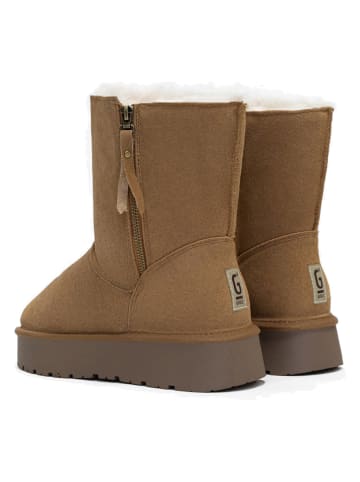 Gooce Leren winterboots "Tempe" lichtbruin