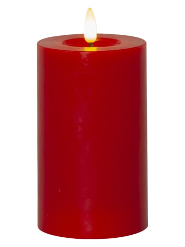 STAR Trading Świeca LED "Flamme Flow" w kolorze czerwonym - wys. 15 cm