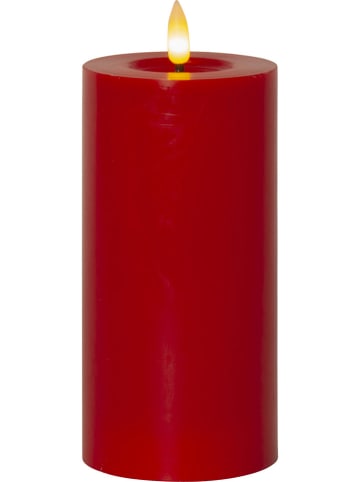 STAR Trading Świeca LED "Flamme Flow" w kolorze czerwonym - wys. 17 cm