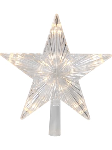STAR Trading LED-Baumspitze "Topsy" in Transparent - (B)22 x (H)24 x (T)5 cm