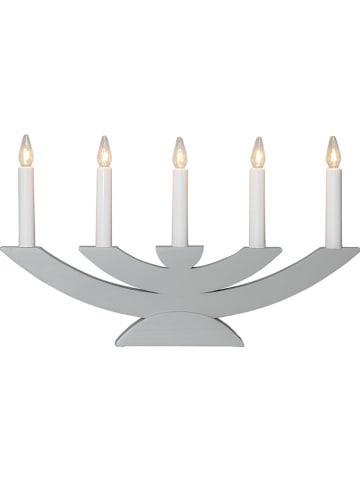 STAR Trading Lampa dekoracyjna "Navida" w kolorze szarym - 42 x 24 cm