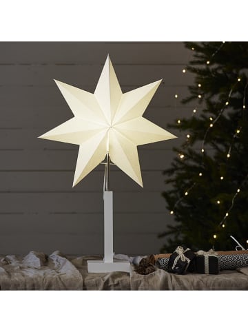 STAR Trading Lampa stojąca "Karo" w kolorze beżowo-białym - 43 x 70 cm