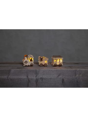 STAR Trading Dekoracja LED "Yuletide" w kolorze beżowym - 31 x 11 cm