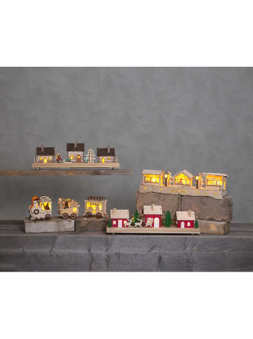 STAR Trading Dekoracja LED "Yuletide" w kolorze beżowym - 31 x 11 cm