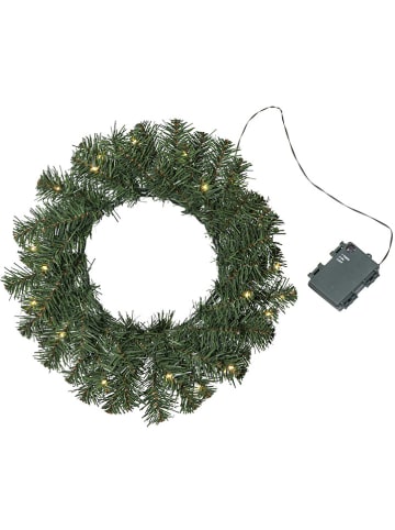 STAR Trading Ledkerstkrans "Dalbo" groen - Ø 40 cm