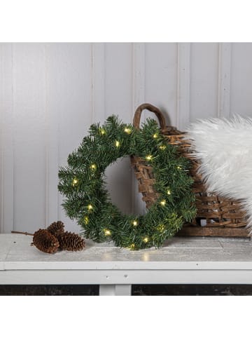 STAR Trading Ledkerstkrans "Dalbo" groen - Ø 40 cm
