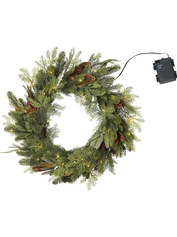 STAR Trading LED-Tannenkranz "Mixi" in Grün - Ø 60 cm