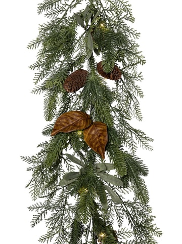 STAR Trading Dekoracyjna girlanda LED "Mixi" w kolorze zielono-jasnobrązowym - dł. 20 cm