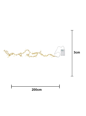 STAR Trading LED-Lichterkette "Winny" in Gold - (L)200 cm
