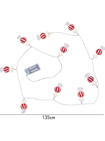 STAR Trading Ledlichtketting "Bonbon" rood/wit - (L)135 cm