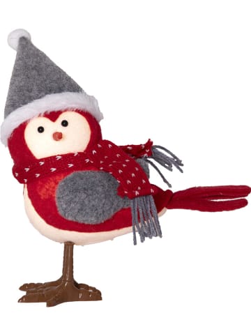 STAR Trading LED-Dekofigur "Joylight" in Rot/ Grau - (B)20 x (H)23 cm