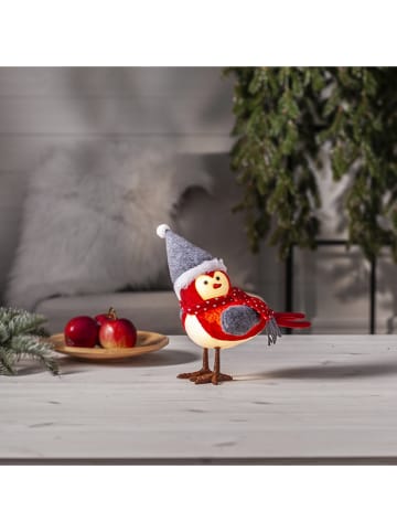 STAR Trading LED-Dekofigur "Joylight" in Rot/ Grau - (B)20 x (H)23 cm