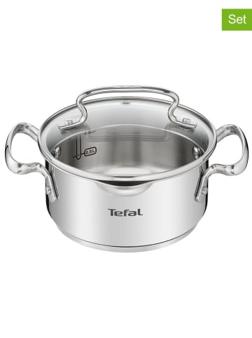 Tefal 2tlg. Set: Edelstahl-Kochtopf "Duetto" - Ø 16 cm