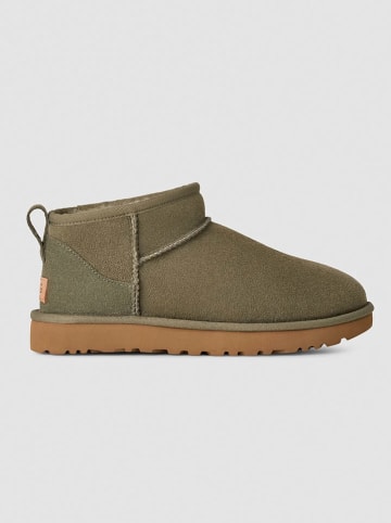 UGG Botki "Ultra Mini" w kolorze khaki ze skóry owczej