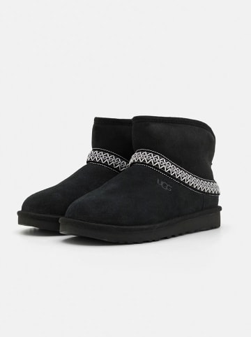 UGG Skórzane botki "Crescent" w kolorze czarnym