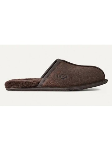 UGG Leder-Hausschuhe "Scuff" in Braun