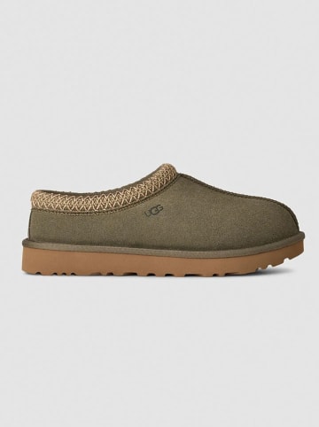 UGG Skórzane kapcie "Tasman II" w kolorze khaki