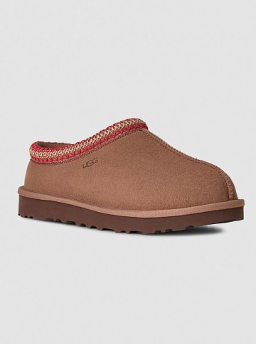 UGG Skórzane kapcie "Tasman II" w kolorze brązowym