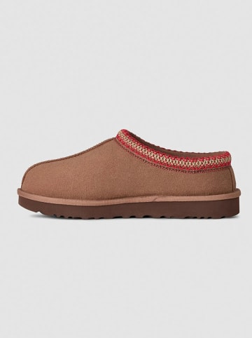 UGG Skórzane kapcie "Tasman II" w kolorze brązowym