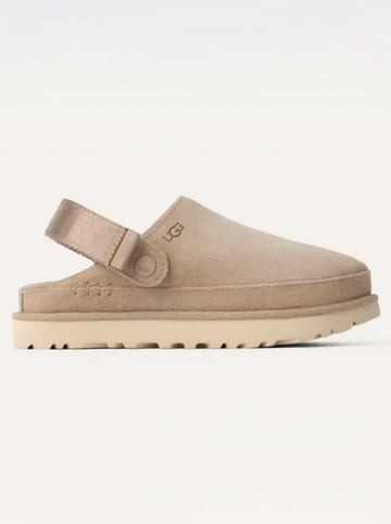UGG Skórzane kapcie "Goldenstar" w kolorze beżowym