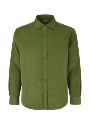 U.S. Polo Assn. Corduroyblouse - regular fit - olijfgroen