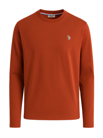 U.S. Polo Assn. Longsleeve in Braunrot