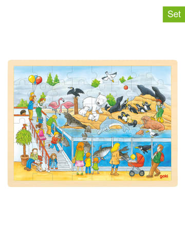 Goki 48-delige puzzel "Uitstapje in de Dierentuin" - vanaf 3 jaar