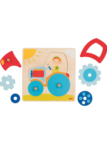 Goki Steekpuzzel "Tractor" - vanaf 12 maanden