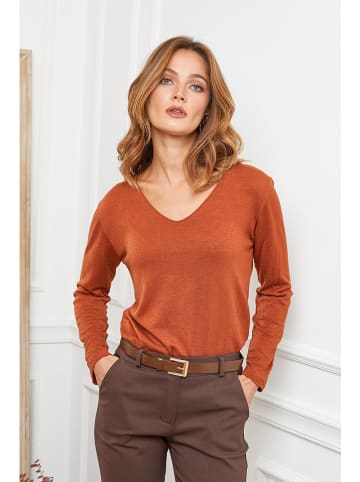 Joséfine Wollpullover "Abi" in Rostrot