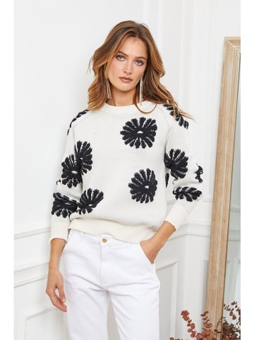 Joséfine Pullover "Banshee" in Weiß/ Schwarz