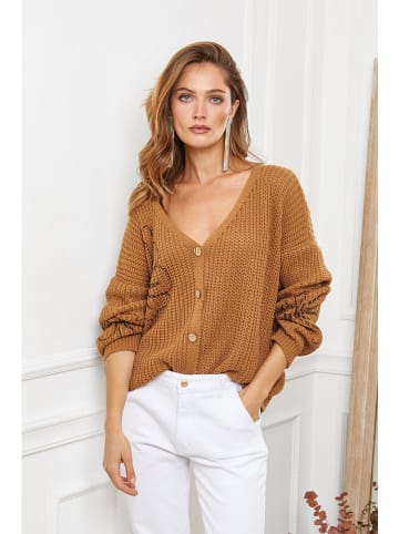 Joséfine Cardigan "Beegees" in Hellbraun