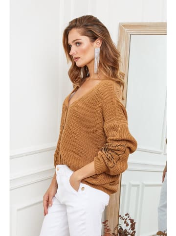 Joséfine Cardigan "Beegees" in Hellbraun