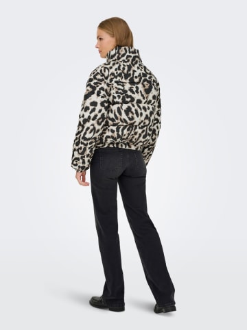 JDY Steppjacke in Beige/ Hellbraun/ Schwarz