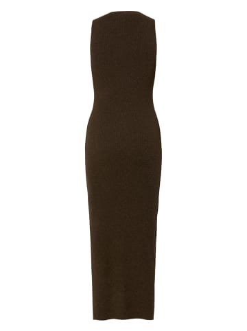 Pieces Sukienka dzianinowa w kolorze brązowym