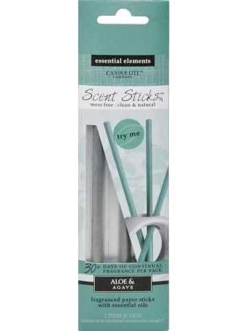 CANDLE-LITE Duftsticks "Aloe & Agave" in Türkis - 3 Stück