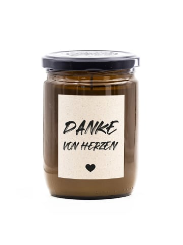 Mad Candle Duftkerze "Von Herzen Danke" in Braun - 360 g