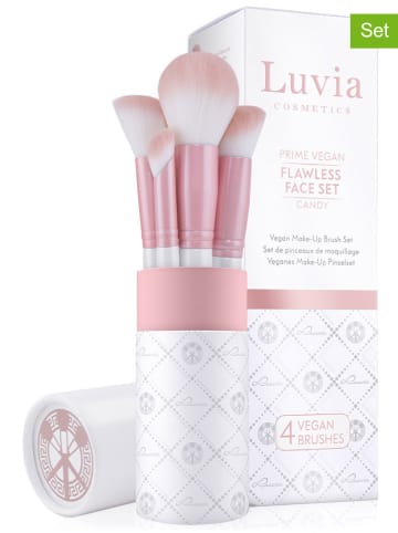 Luvia Cosmetics 4-częściowy zestaw "Flawless Face" w kolorze biało-jasnoróżowym