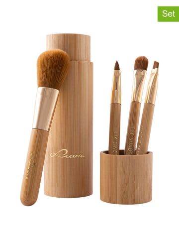 Luvia Cosmetics 5tlg. Kosmetikpinsel-Set "Bamboo" in Natur